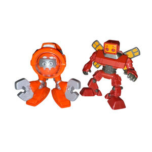 Fisher-Price Imaginext Robot & Deep Sea Diver Action Figures Lot Red Orange